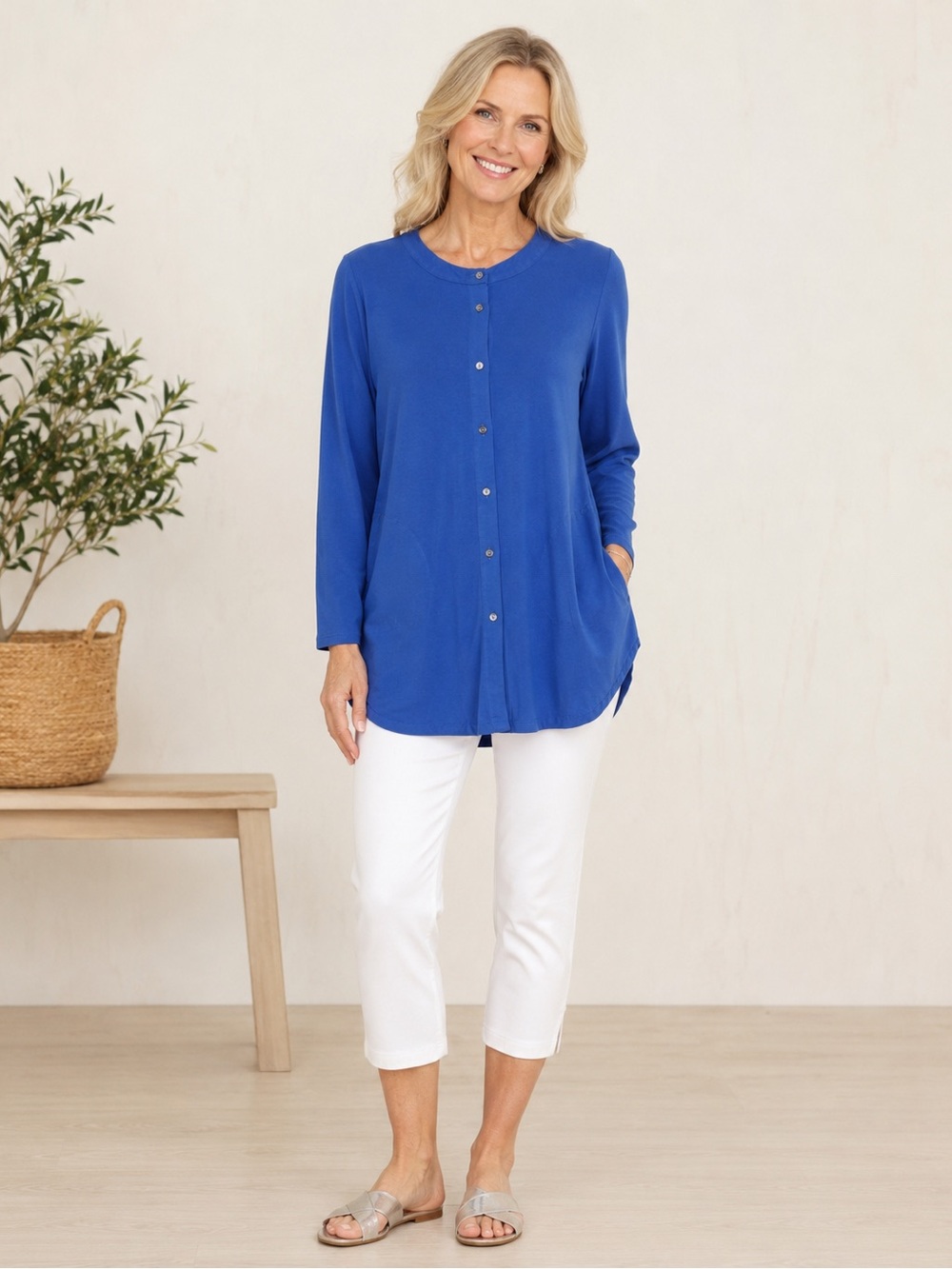 J. Jill blouse tunic length top Wearever collection size medium
